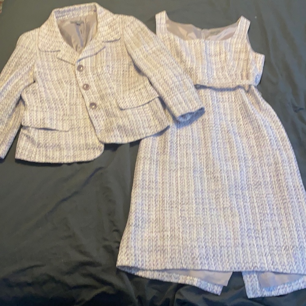 Ann Taylor purple cocktail dress with matching jacket
